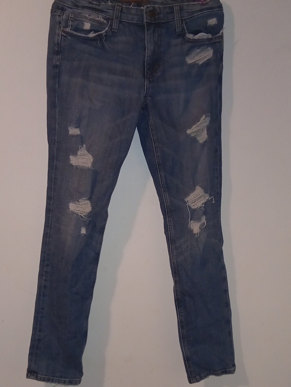 Joe's Jeans Distressed Skinny Jeans in Faded Blue